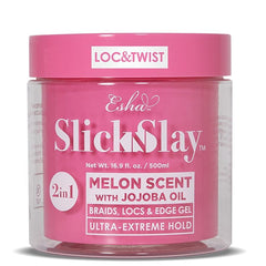 Esha Slick N Slay gel bottle front for ultra hold styling.