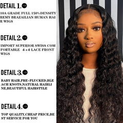 ESIWONHAIR lace front wig reveals natural parting for quick styling