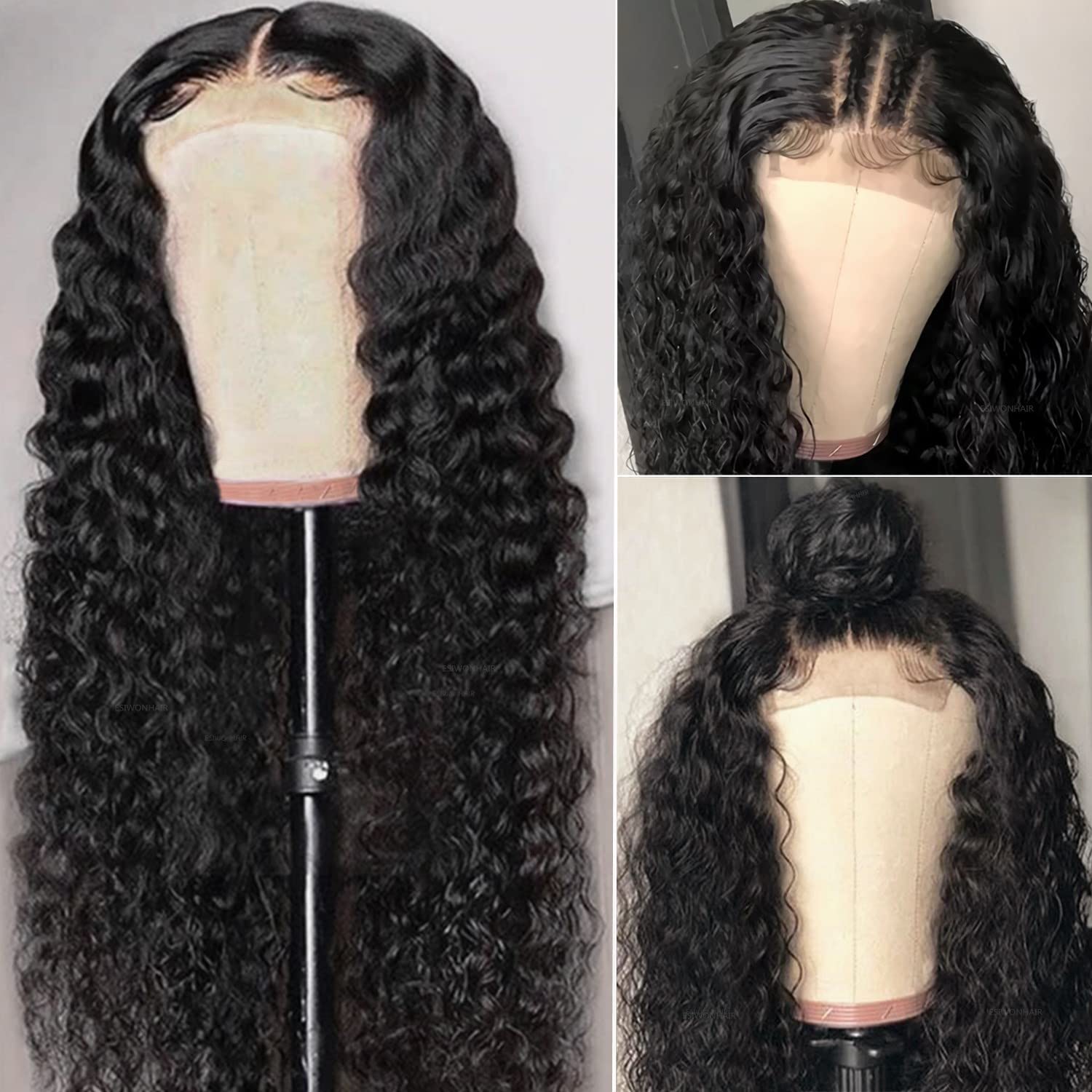 ESIWONHAIR 20 inch wet and wavy texture view for realistic movement