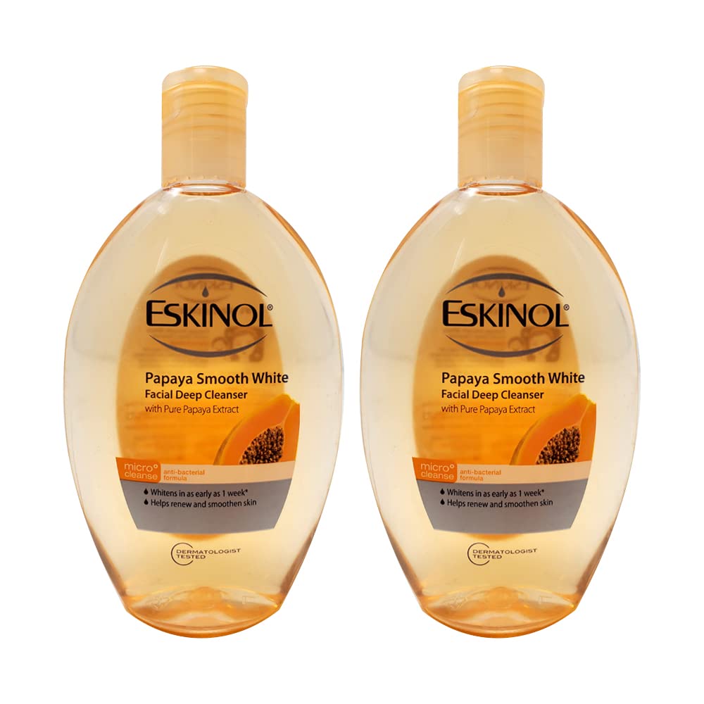 Eskinol Naturals Papaya cleanser bottle 225ml for refreshed skin after cleansing