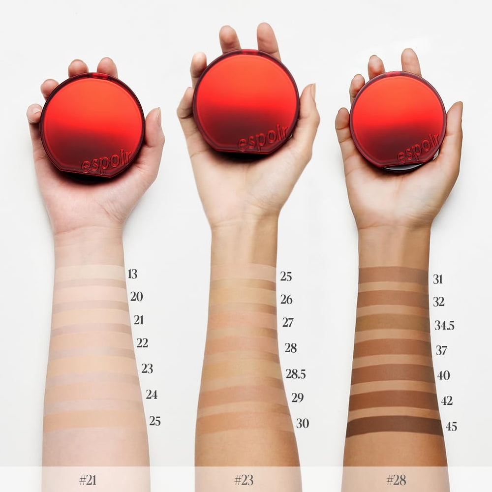 Espoir Be Velvet Cushion Vegan-Cruelty-Free label communicates clean, responsible formula.