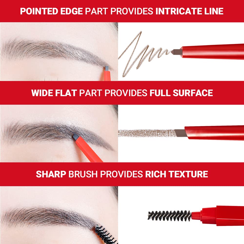 Espoir Brow Balance Pencil #6 light taupe grip-design prevents rolling