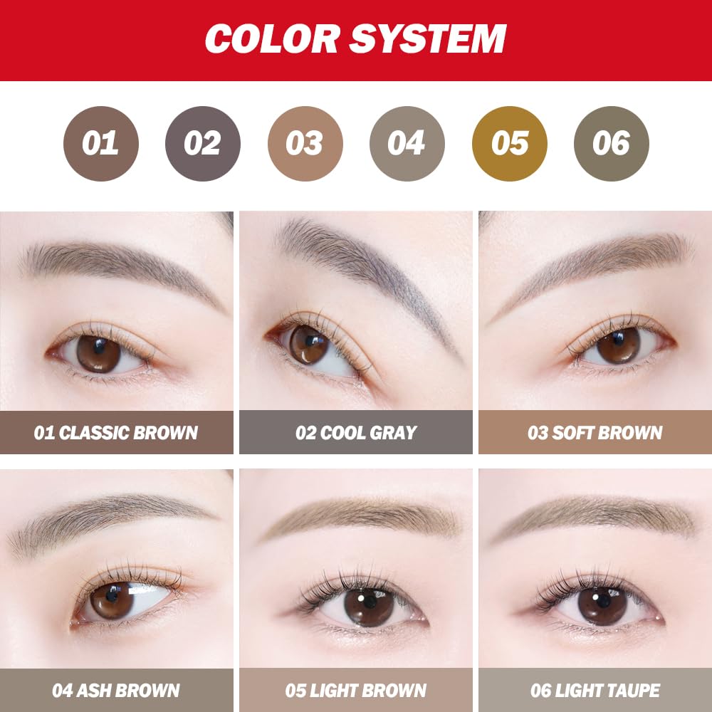 Espoir Brow Balance Pencil #6 light taupe wide-surface shading capability
