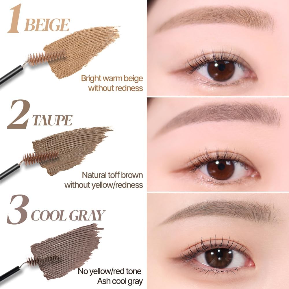 Espoir Brow Color Fixing Cara skinny brush close-up highlights precise application