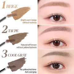 Espoir Brow Color Fixing Cara skinny brush close-up highlights precise application