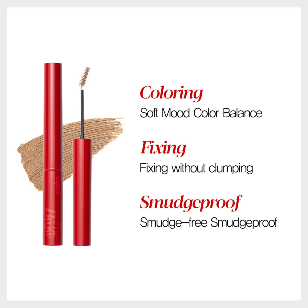 Espoir Brow Color Fixing Cara smudge-proof formula resists sweat for longevity