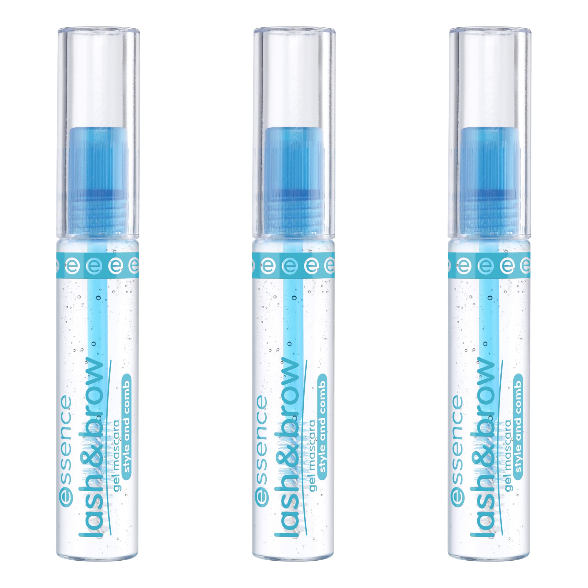 essence clear brow gel brush close-up for precise, controlled brow application.