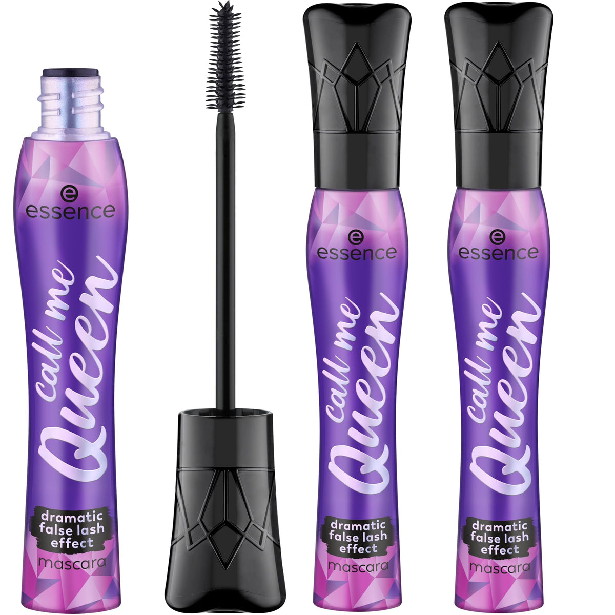 essence Call Me Queen Mascara with royal brush detail for dramatic volume and length.