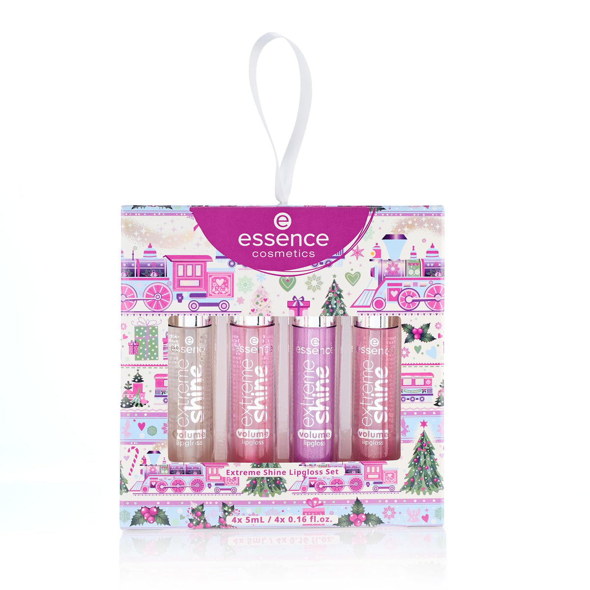 essence Extreme Shine Lip Gloss Gift Set packaging displayed for festive gifting and shelf appeal