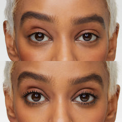 essence I Love Extreme Volume Mascara side view applying, smooth glide for all-day wear