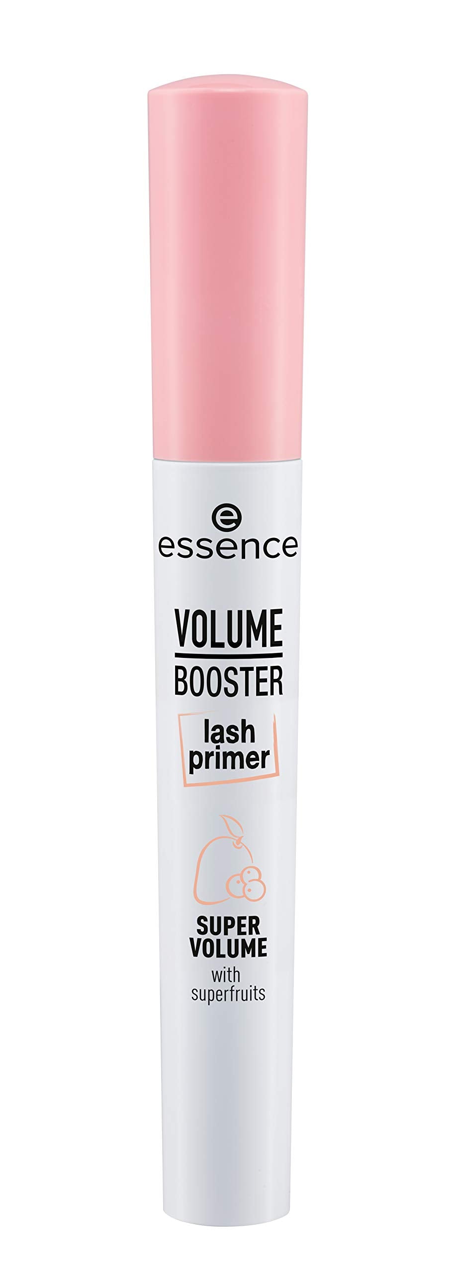essence volume booster lash primer wand close-up applying primer for smoother mascara adherence