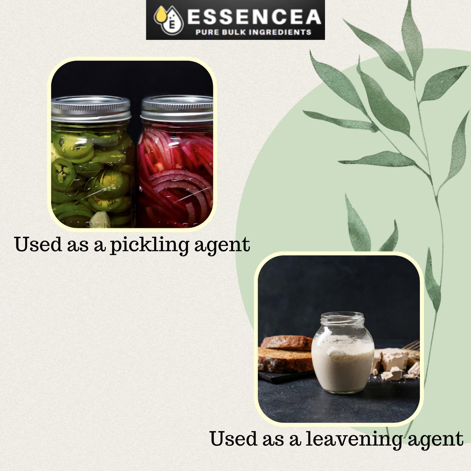 Essencea Alum Powder acts as a crispness-enhancer for produce.