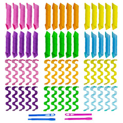 Essenergi heatless curlers spiral collection showing defined curls for daily styling
