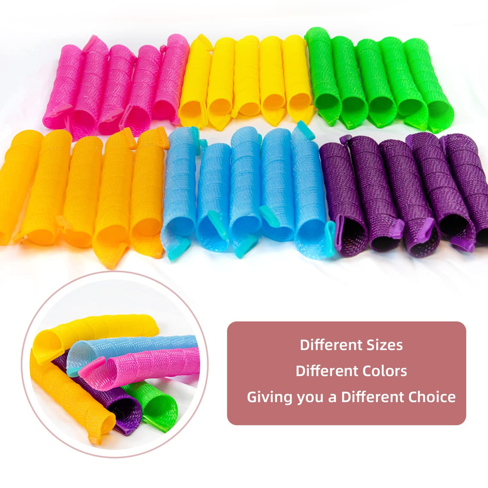 Essenergi spiral curlers in multi-colors for quick styling options