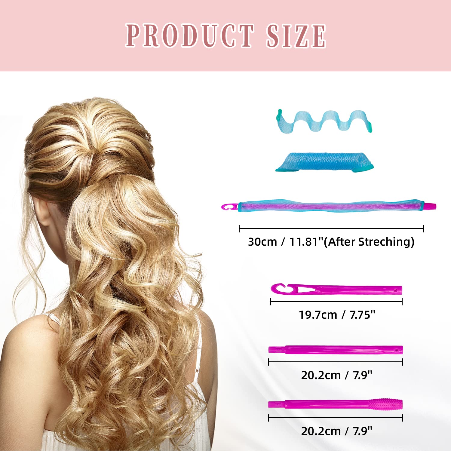 Essenergi styling hooks blue and pink included for easy, secure curling