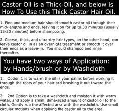 Essentially KateS castor oil being applied for hair nourishment and shine.