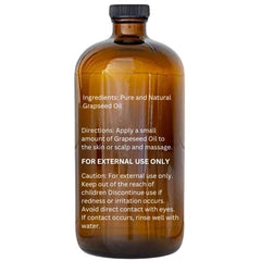 Essentially KateS grapeseed oil closeup of golden liquid for skin and hair care.