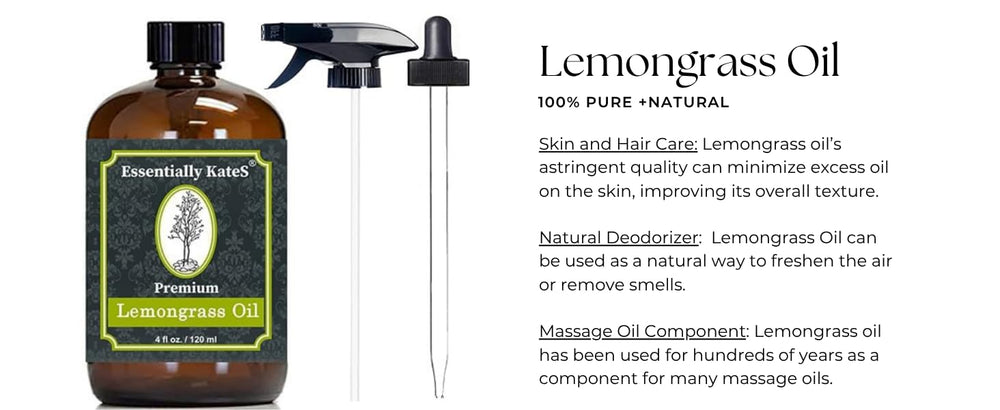 Essentially KateS lemongrass oil for hair care and scalp refreshment.