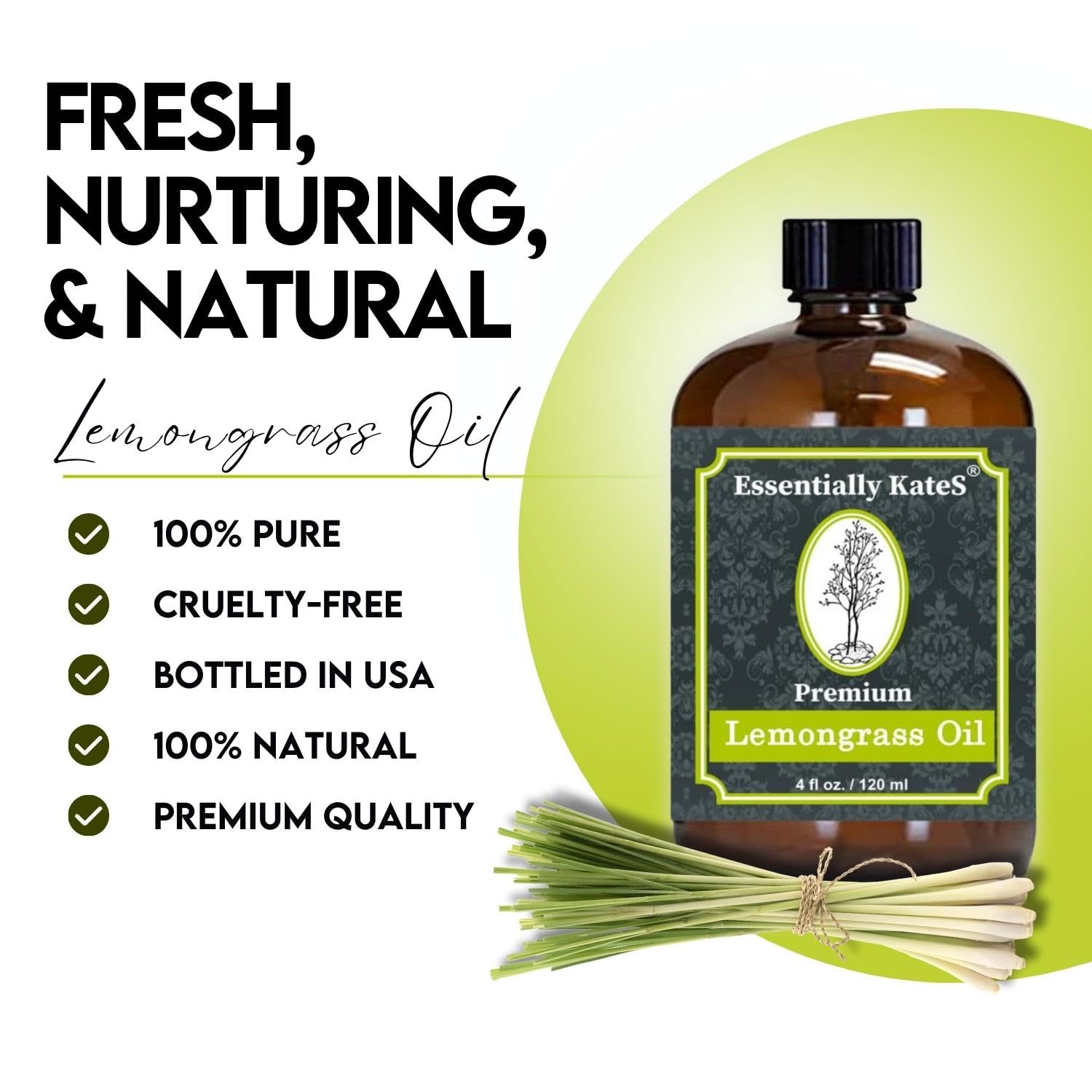Essentially KateS lemongrass oil in skincare routine for refreshing scent.