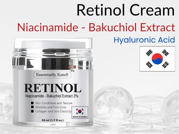 Essentially KateS retinol cream texture swirl, conveys creamy, non-greasy finish.