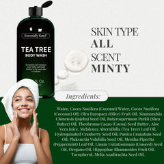 Essentially KateS Tea Tree Body Wash pump dispenser designed for easy daily use.