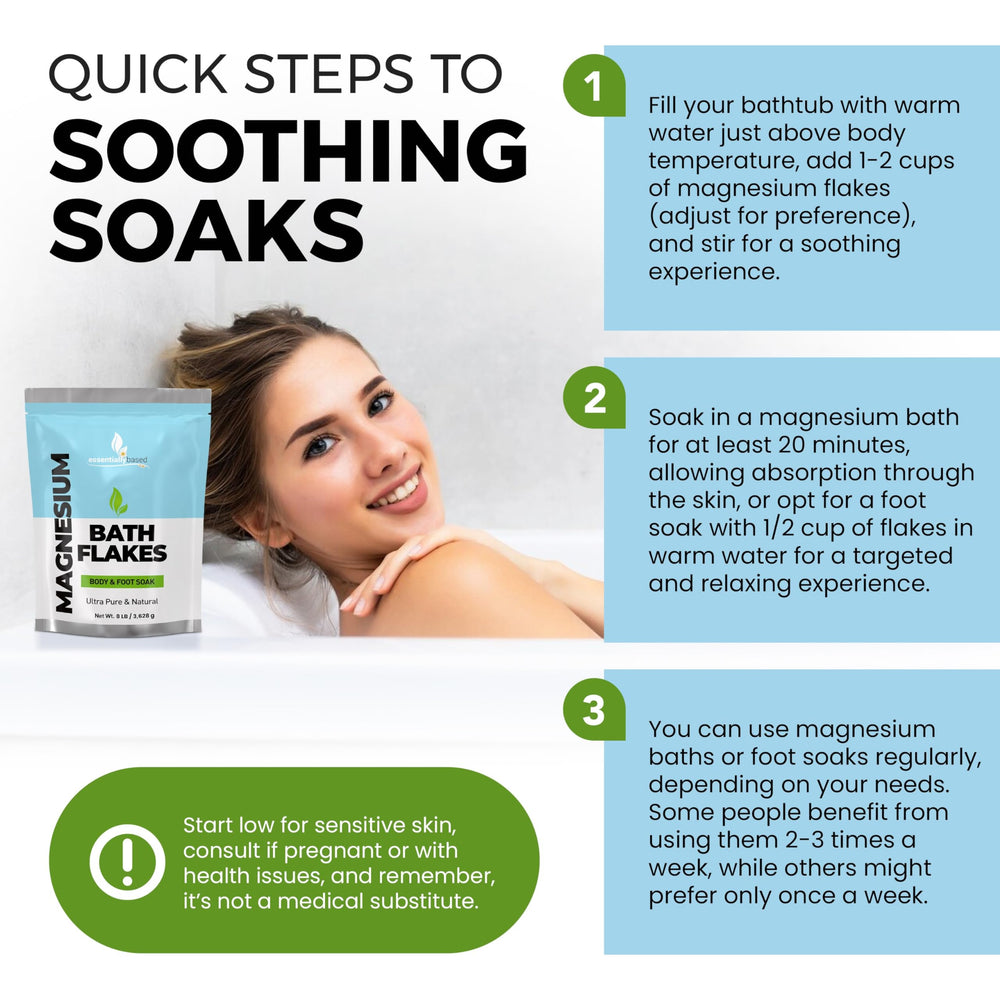 EssentiallyBased magnesium flakes for foot soak after workouts and long days
