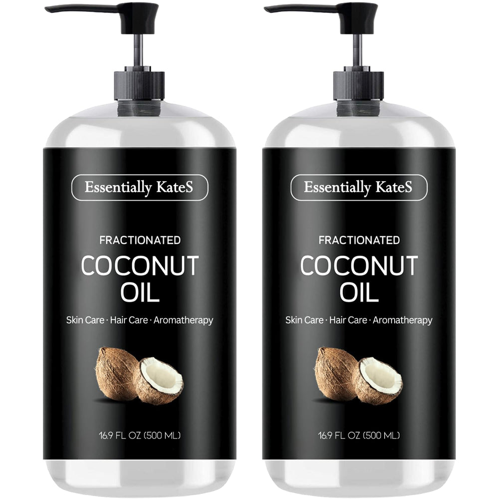 Essentially KateS fractionated coconut oil bottle no scent supports versatile skin and hair care.