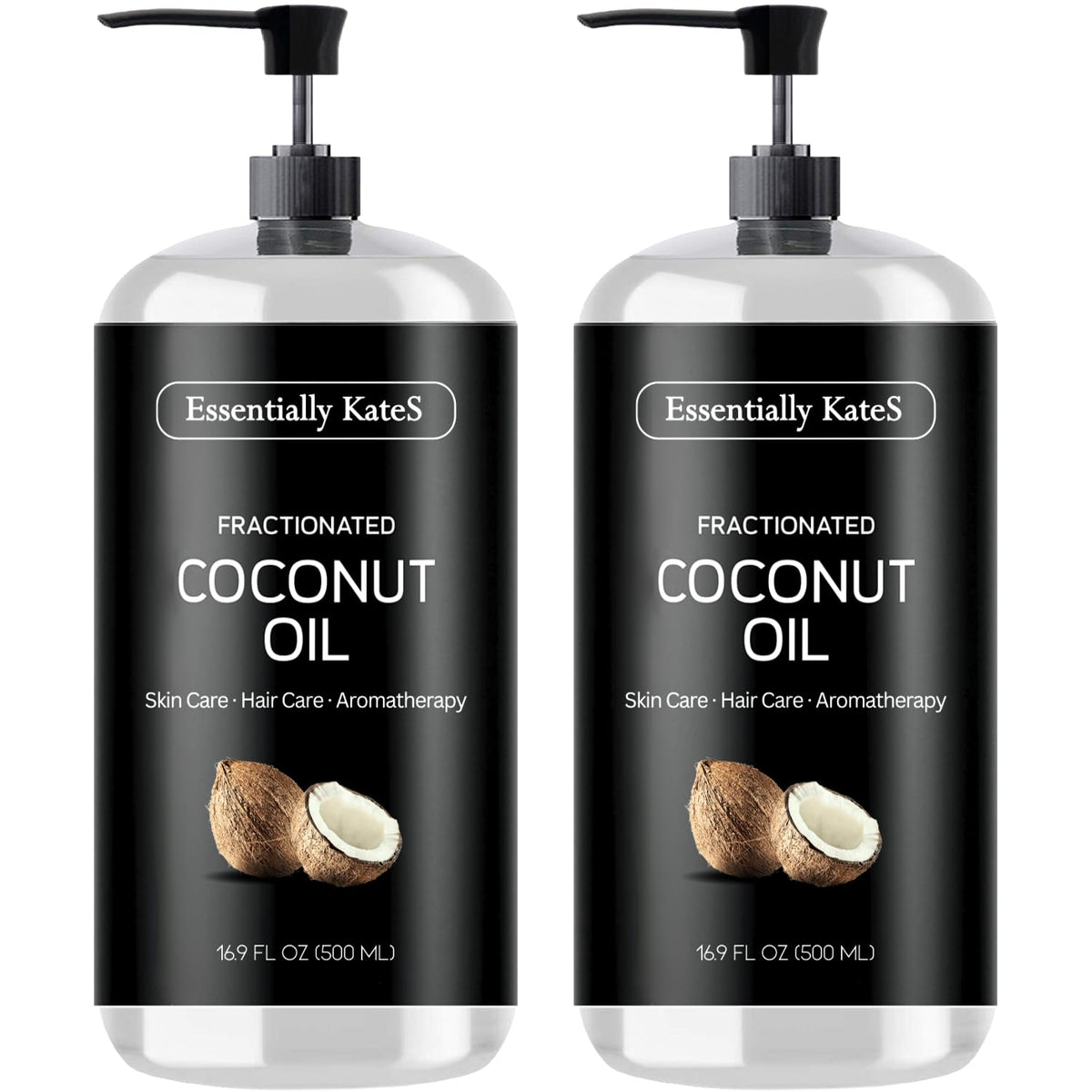 Essentially KateS fractionated coconut oil bottle no scent supports versatile skin and hair care.