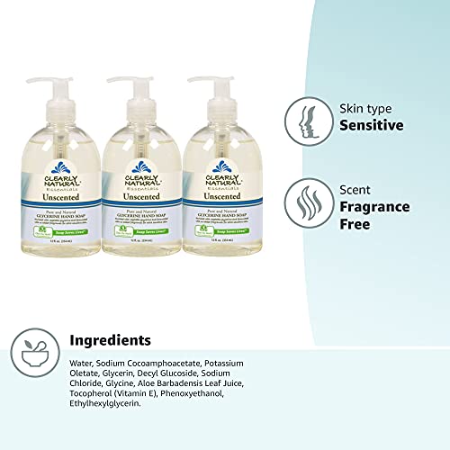 Essentials hand soap unscented glycerin 12oz labeling emphasizes skin-friendly pH balance