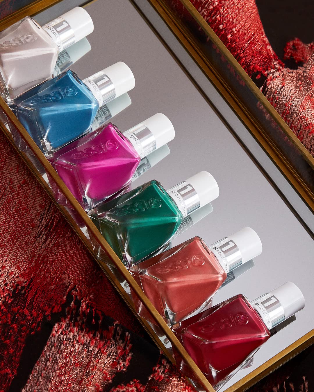bohemian-inspired packaging of essie gel couture collection