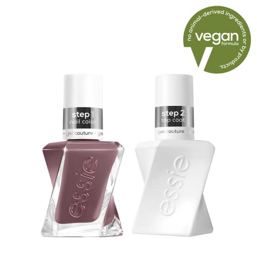 essie Gel Couture top coat shine demonstrates gel-like finish without lamp.