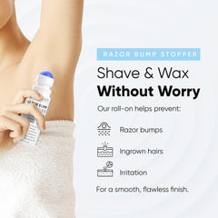 ESTETIST Razor Bump Roll-On roller being applied for smooth post-shave care