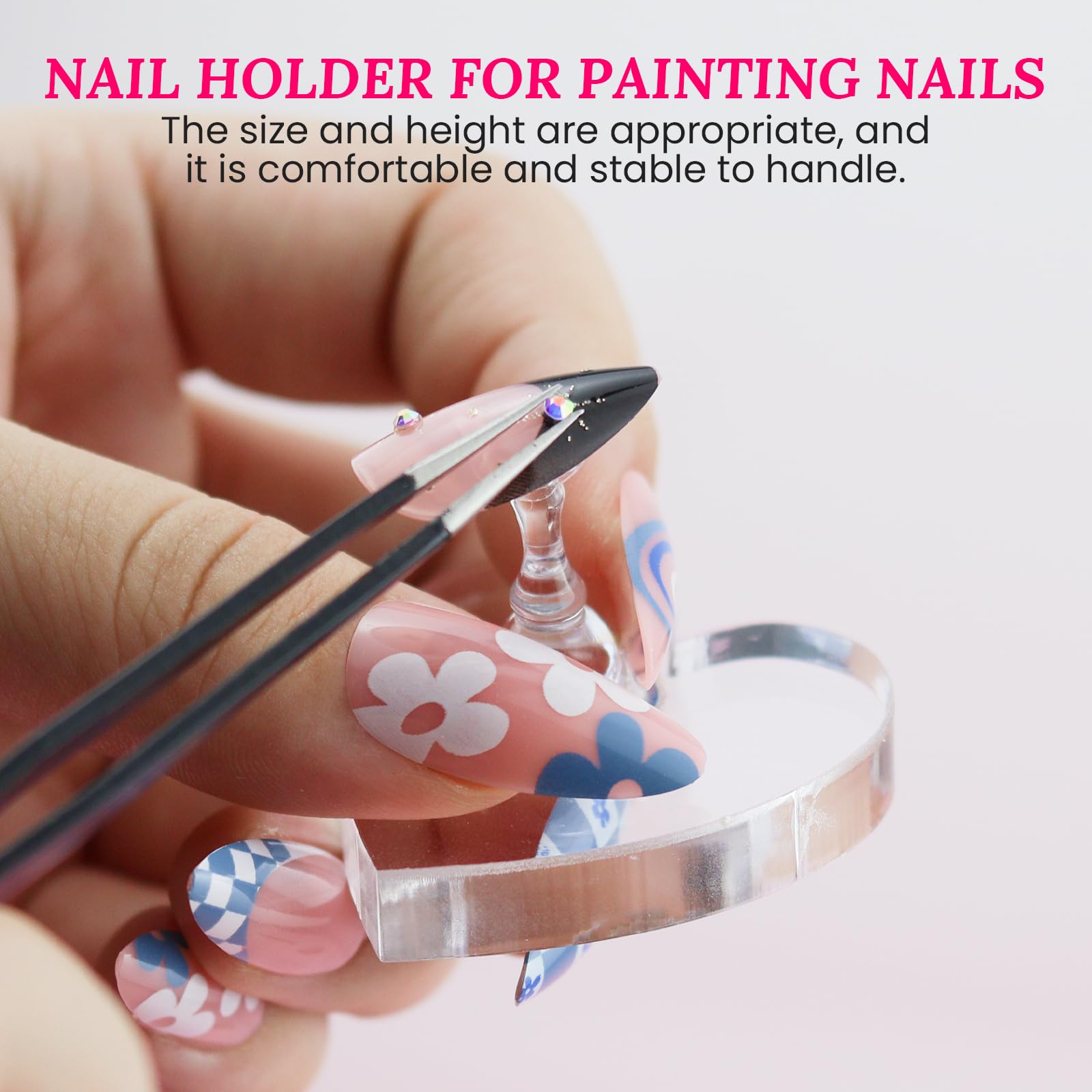 ESUOHYM 200 double-sided tape secures tips for precise, worry-free nail art