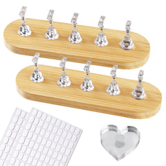 ESUOHYM wooden nail art display stand with sturdy base for stable practice and easy posing