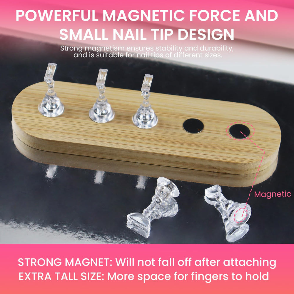 ESUOHYM two nail tip holders set accommodates small nails for accurate practice