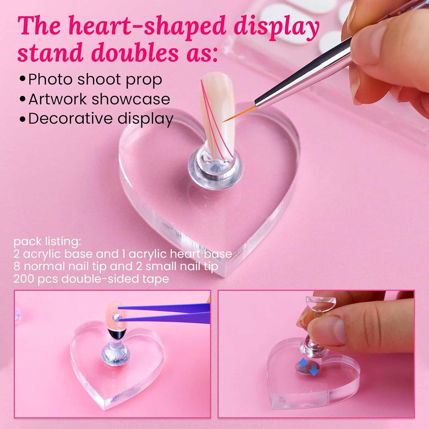 ESUOHYM practice display rack for versatile nail art presentation