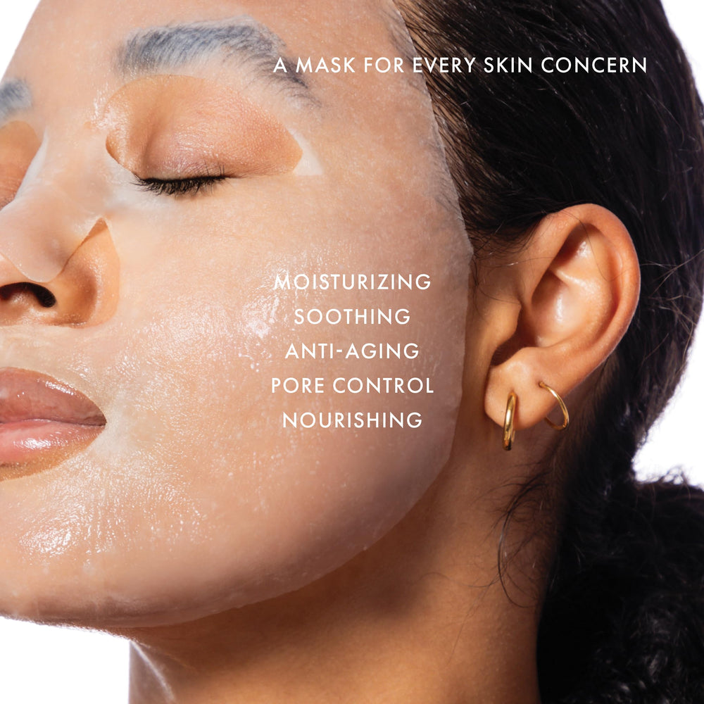 ESW Beauty Deep Detox mask with charcoal swirls, purifying pores.