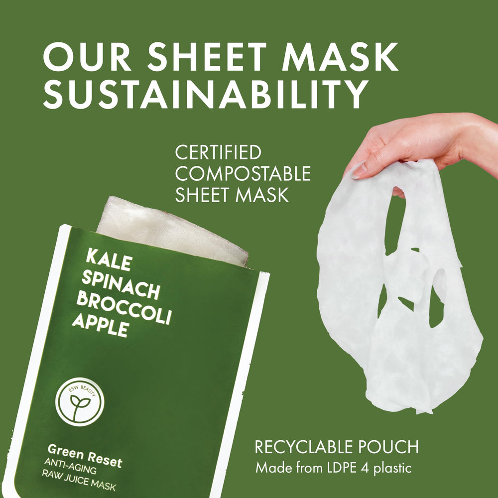 ESW Beauty Green Reset mask fresh green formula for detox and renewal.