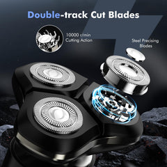 ETENTOUS electric razor dual-track mesh highlights smooth, close shaves on sensitive areas.