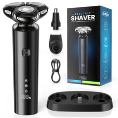 ETENTOUS electric razor magnetic head close-up demonstrates precise shaving for clean lines.