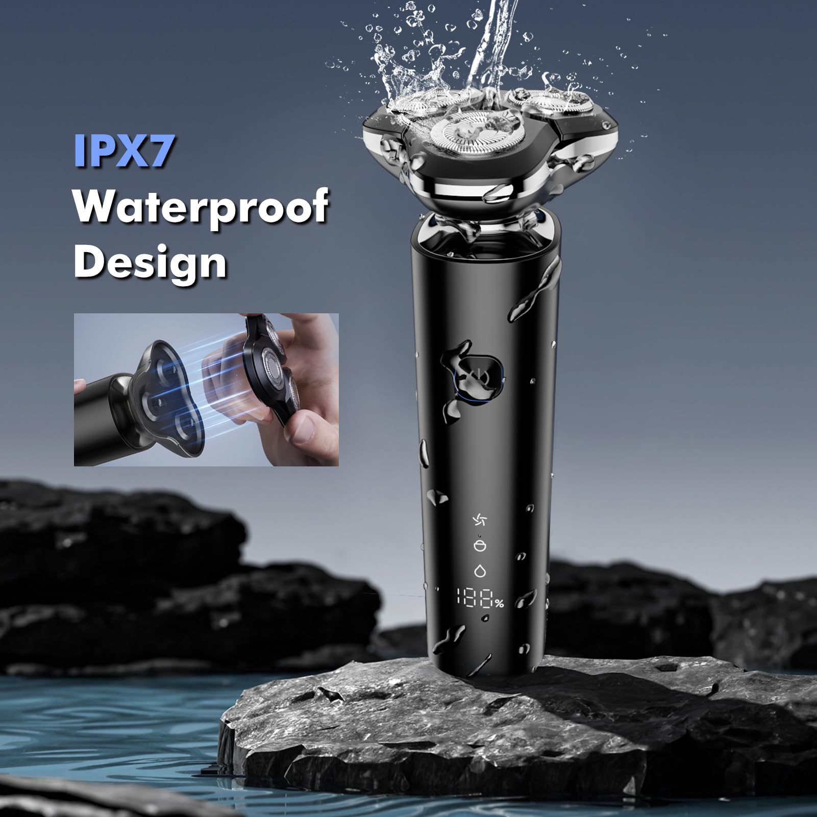 ETENTOUS electric razor wet-dry operation supports versatile grooming routines.