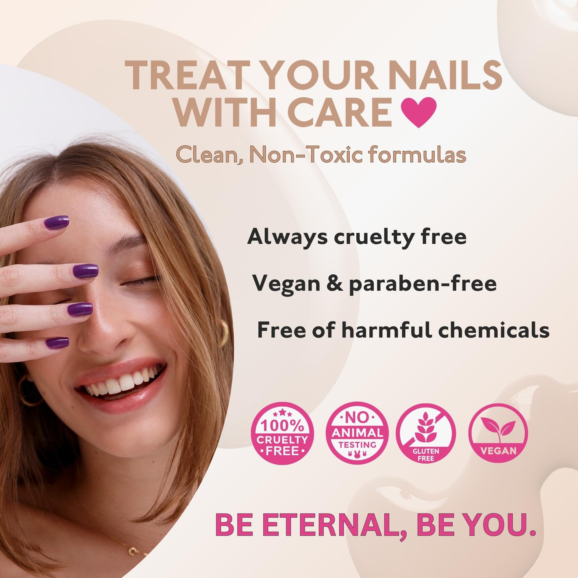 Eternal Made in USA polish bottle highlights quality and care.