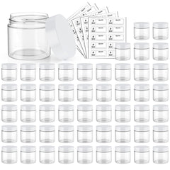 Eternal Moment 2oz clear jar with white lid ready for cosmetics storage and travel.