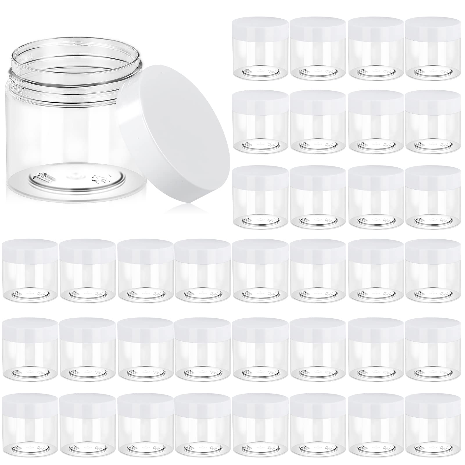 Eternal Moment 36 pack 6 oz jars with white lids for samples and DIY cosmetics