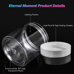 Eternal Moment slime jar 4oz with lid close-up demonstrates airtight handling for DIY projects.