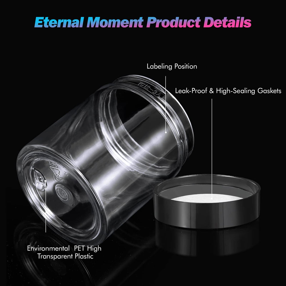 Eternal Moment clear PET jar display highlighting contents for easy product presentation