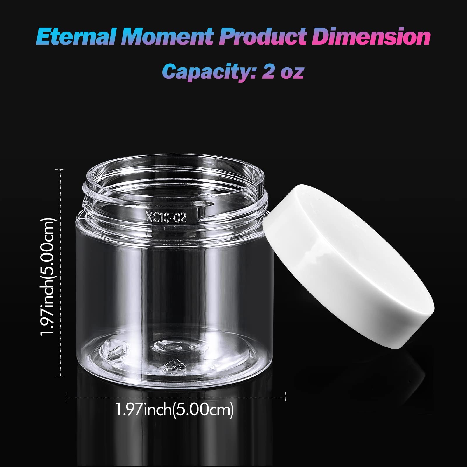 Eternal Moment round plastic container sealed to protect slime or lotion on the go.
