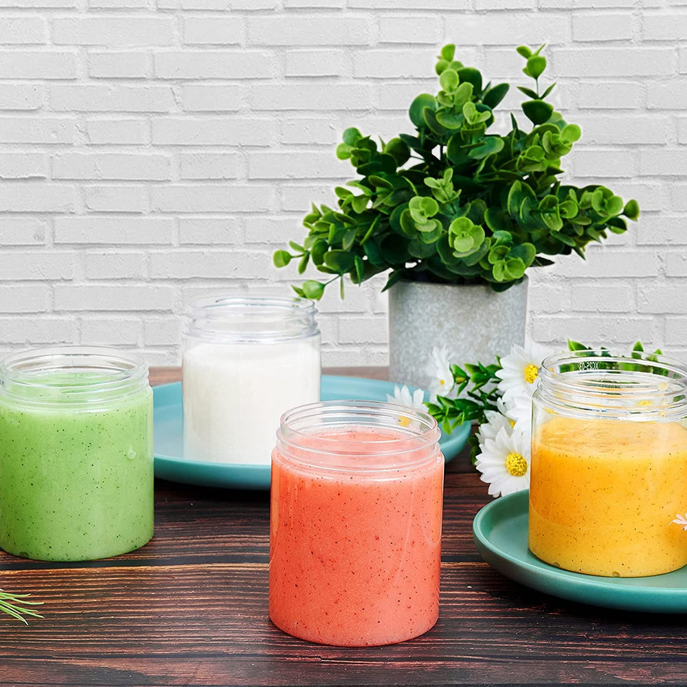 Eternal Moment transparent bottom jars display contents attractively on shelves or displays.