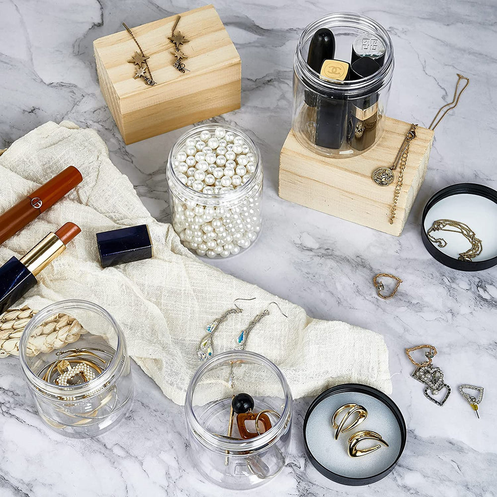 Eternal Moment wide-uses jars for cosmetics, lotions, and DIY slime projects.