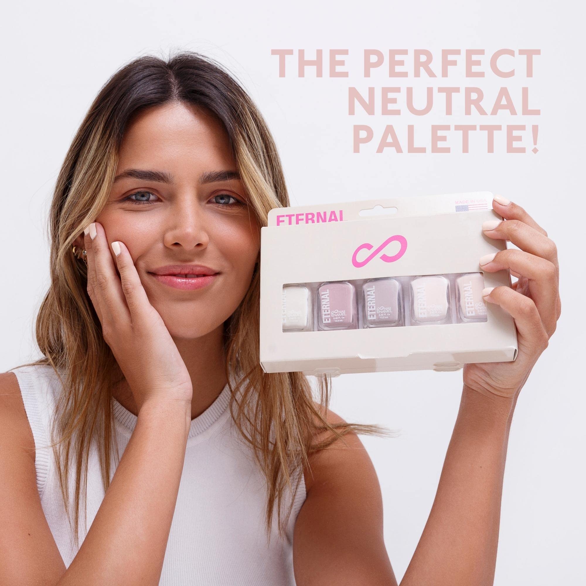 Eternal Pastel swatches show soft neutrals ideal for professional or casual looks.